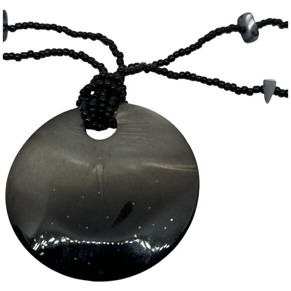 Beaded Shell Necklace - 30" Long, Good Condition - Picture 5 of 11